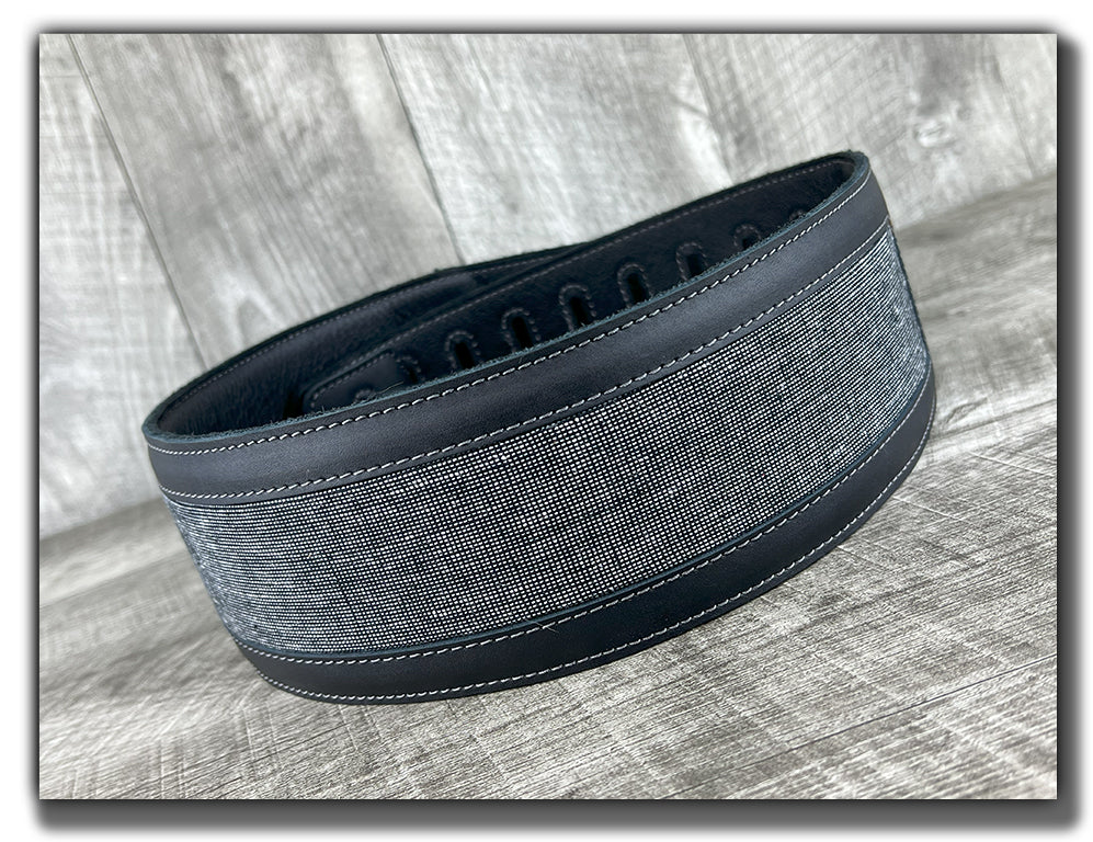 Zenith - Carbon Black Leather Guitar Strap - Numbered Limited Edition