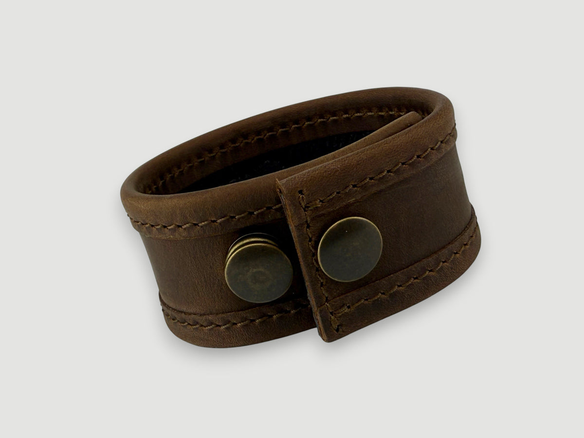 Flange - Whiskey Brown Leather Cuff