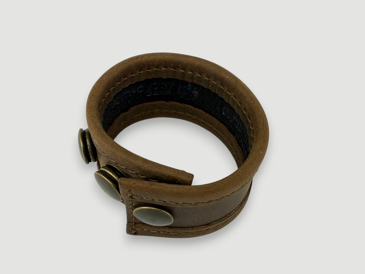 Flange - Whiskey Brown Leather Cuff