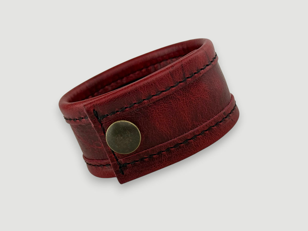 Flange - Canyon Rouge Leather Cuff