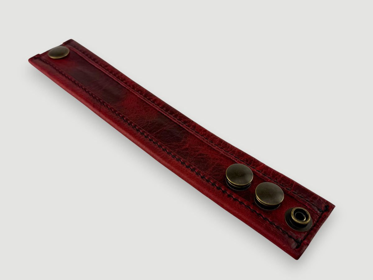 Flange - Canyon Rouge Leather Cuff