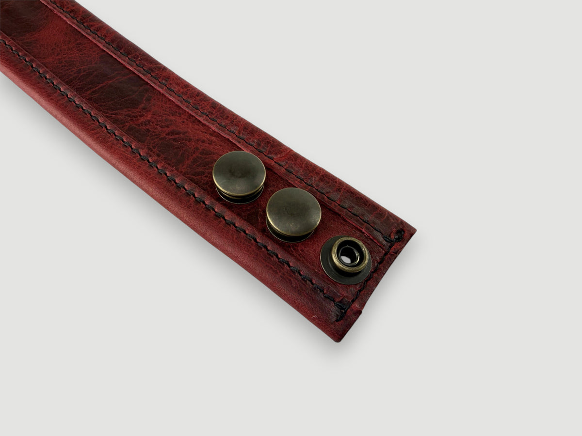 Flange - Canyon Rouge Leather Cuff