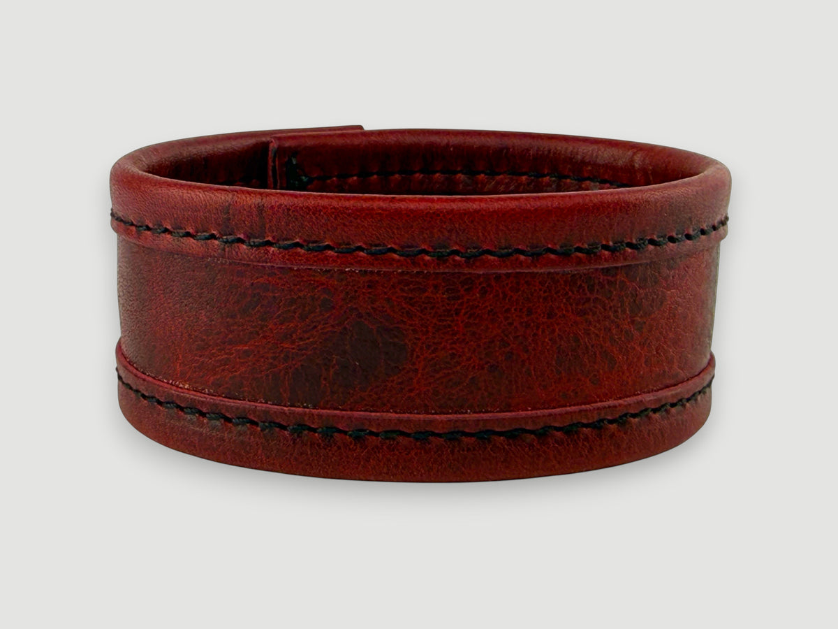 Flange - Canyon Rouge Leather Cuff