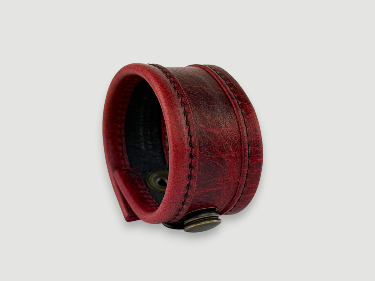 Flange - Canyon Rouge Leather Cuff