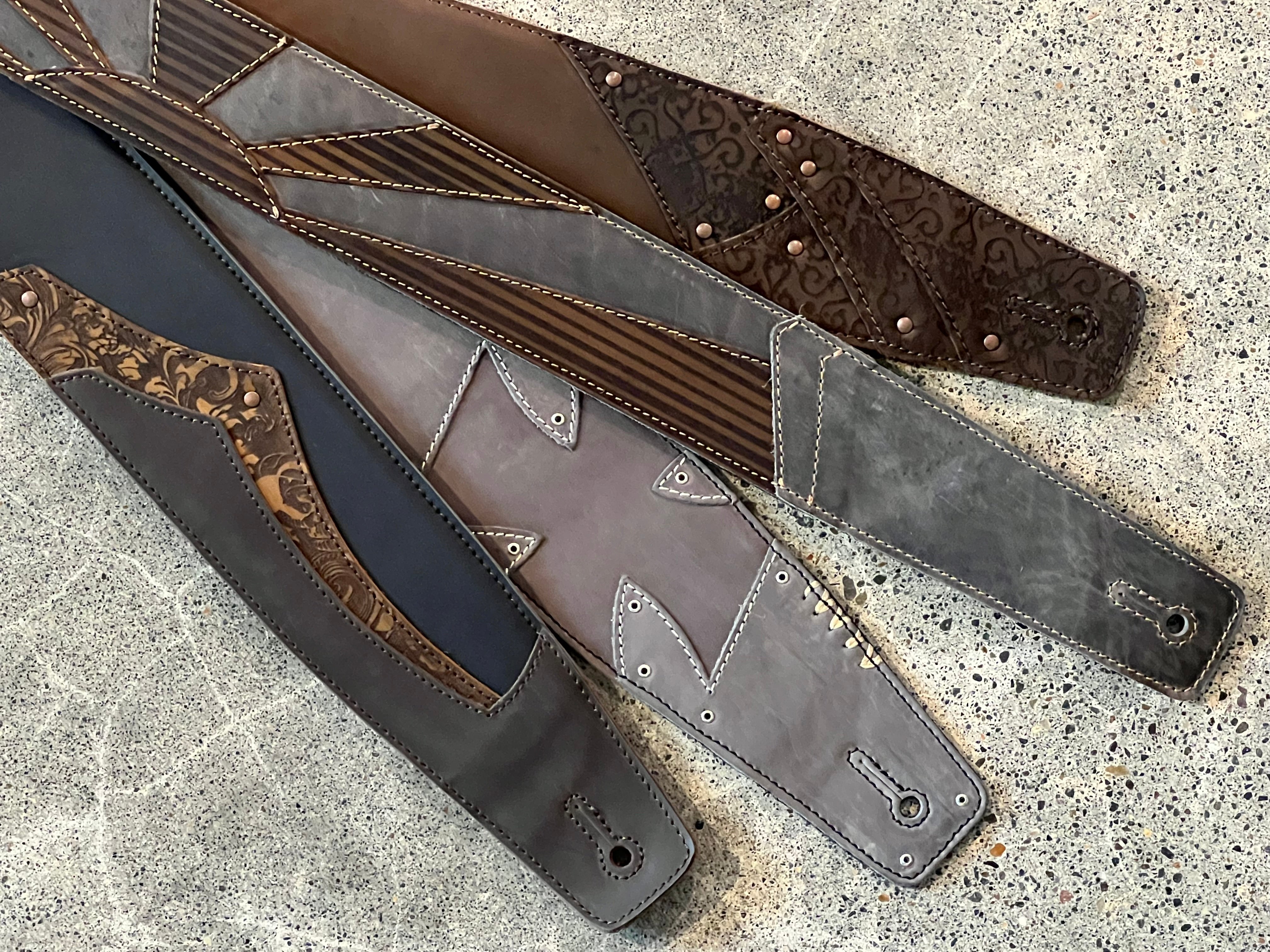 High End Leather Guitar Straps