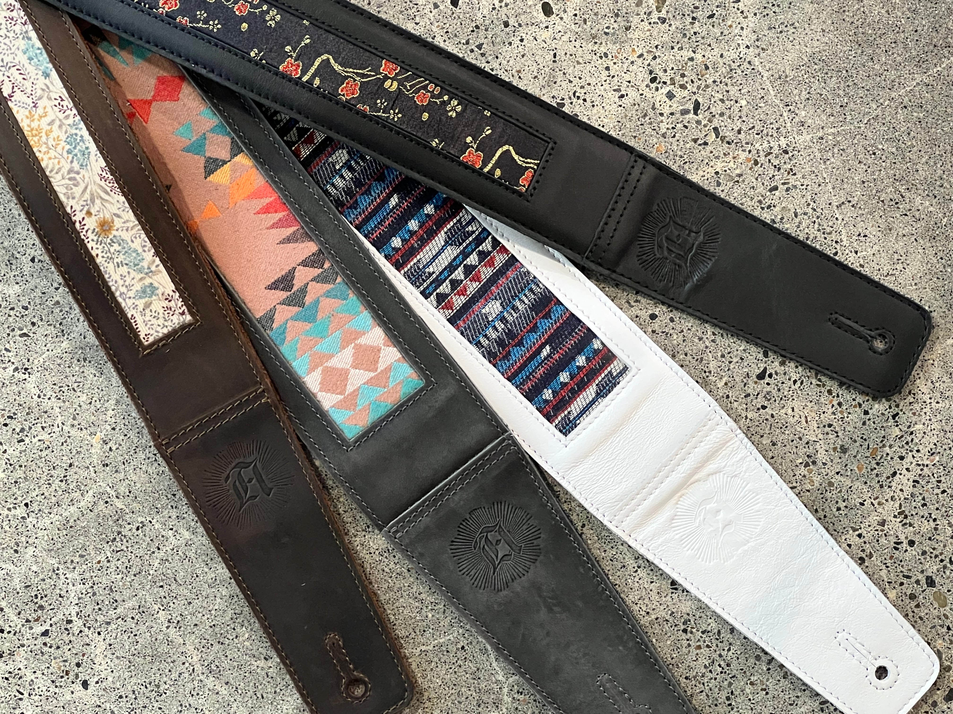 Leather and Fabric Guitar Straps