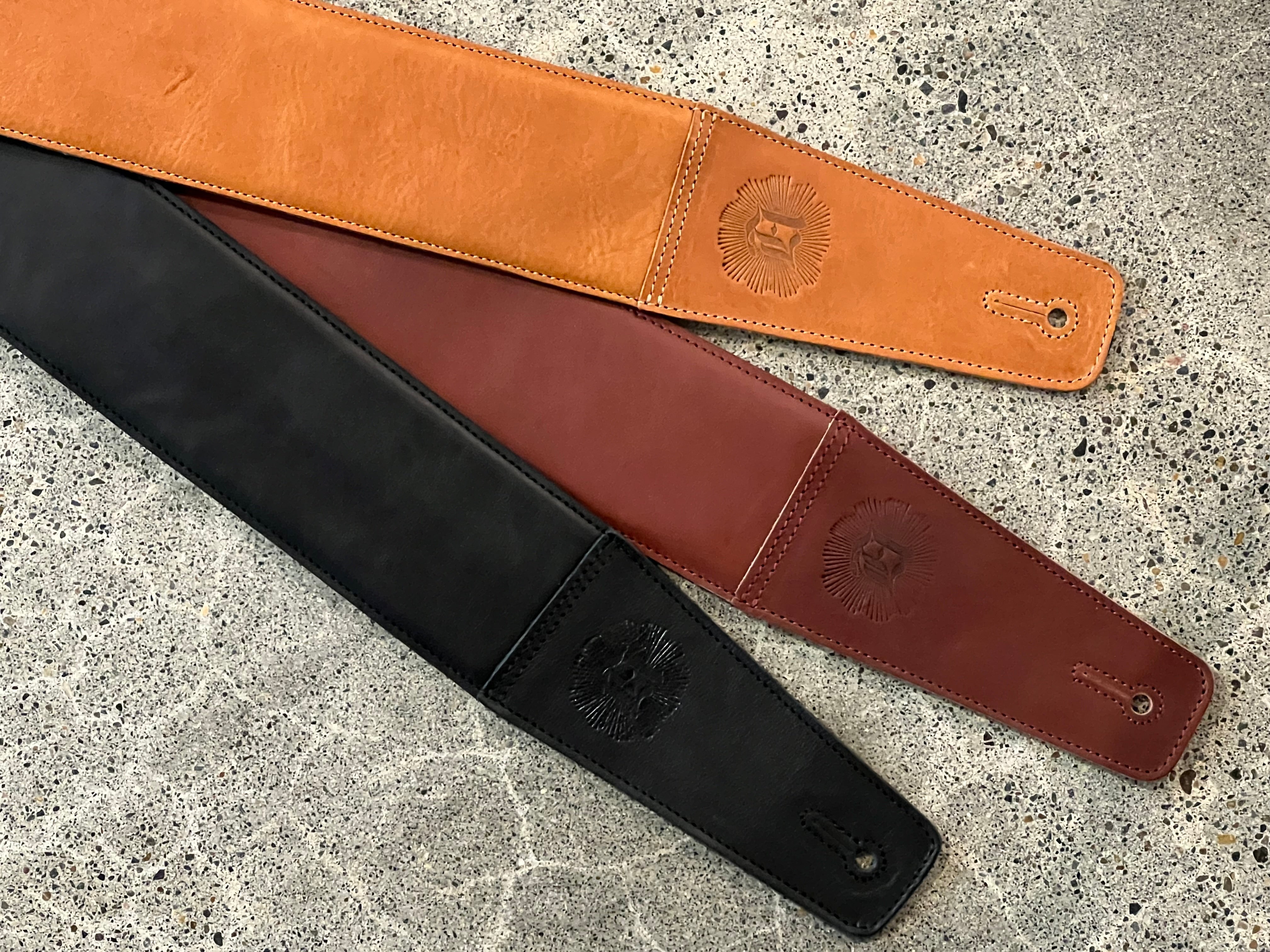 Vegetable-Tanned Leather Guitar Straps