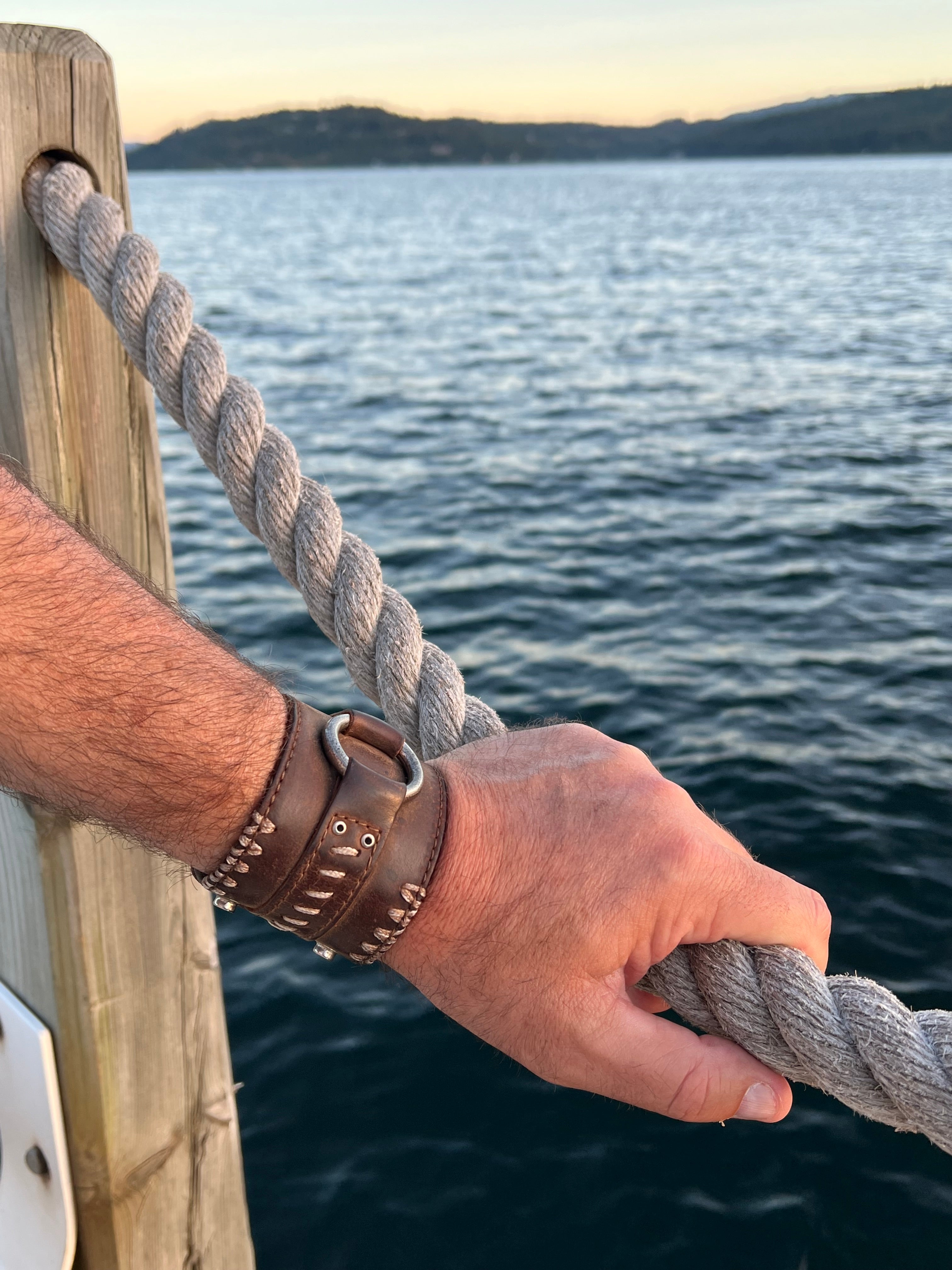 No Quarter - Whiskey Brown Leather Cuff