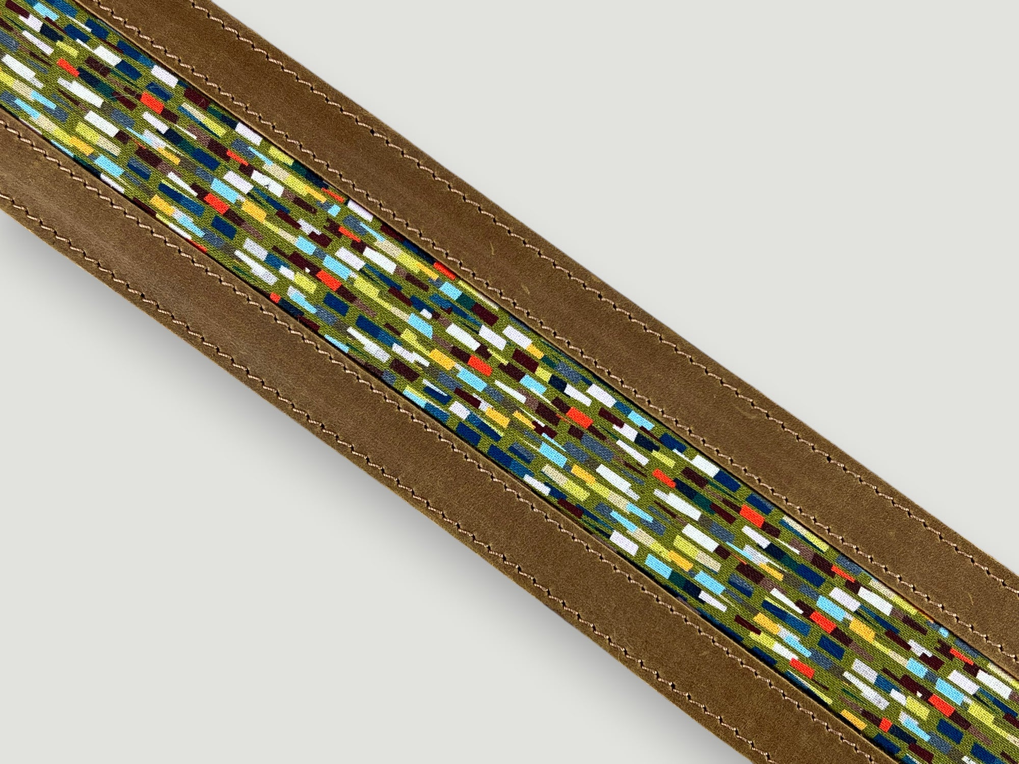 Abstraction - Tobacco Leather Guitar Strap - Numbered Limited Edition
