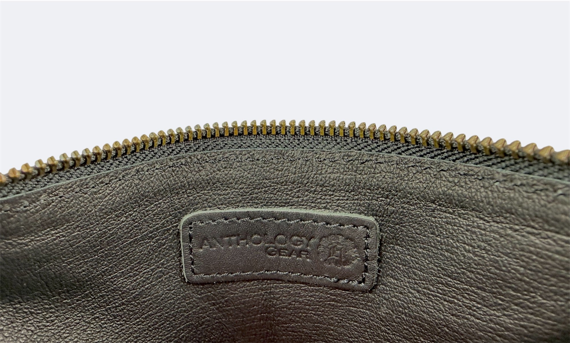 Leather-Lined Textile Zipper Pouch - Frida