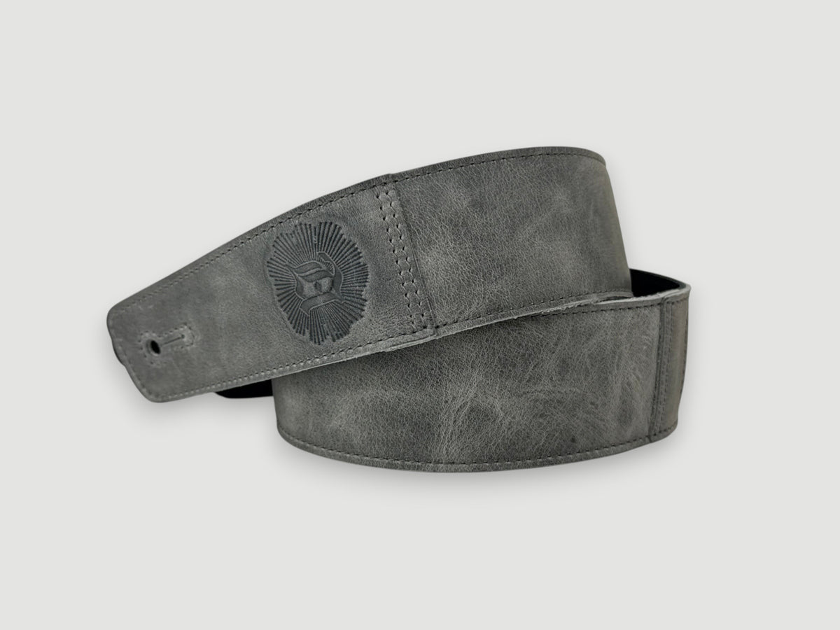 The Reticent - Relic Slate Leather Guitar Strap