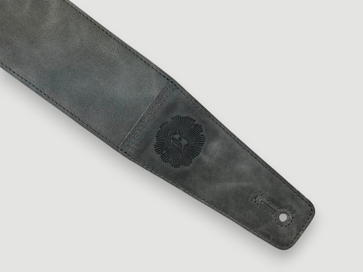 The Reticent - Relic Slate Leather Guitar Strap