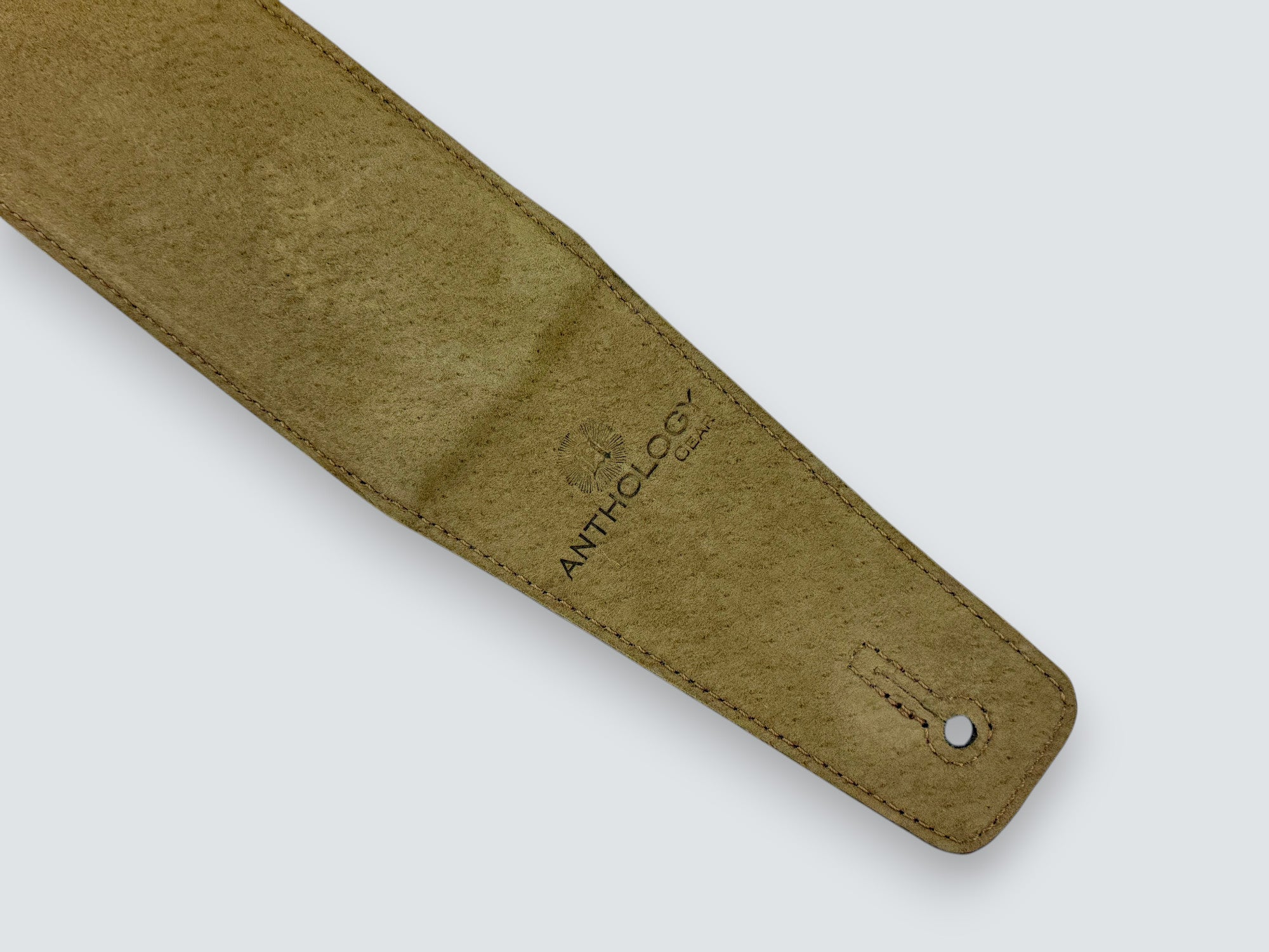 The Reticent - Suede-Back Carbon Black Leather Guitar Strap