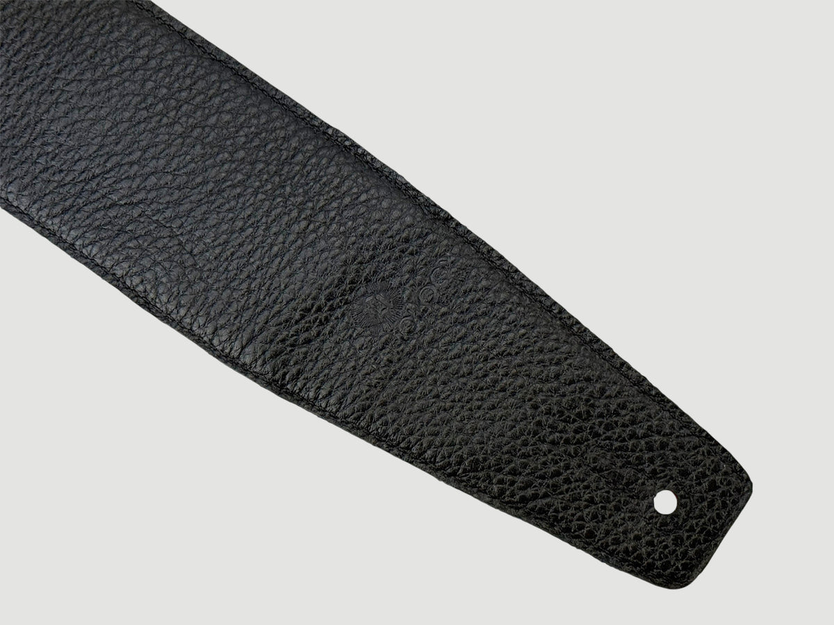 Straight Up - Relic Slate with Cognac Stripe Leather Guitar Strap