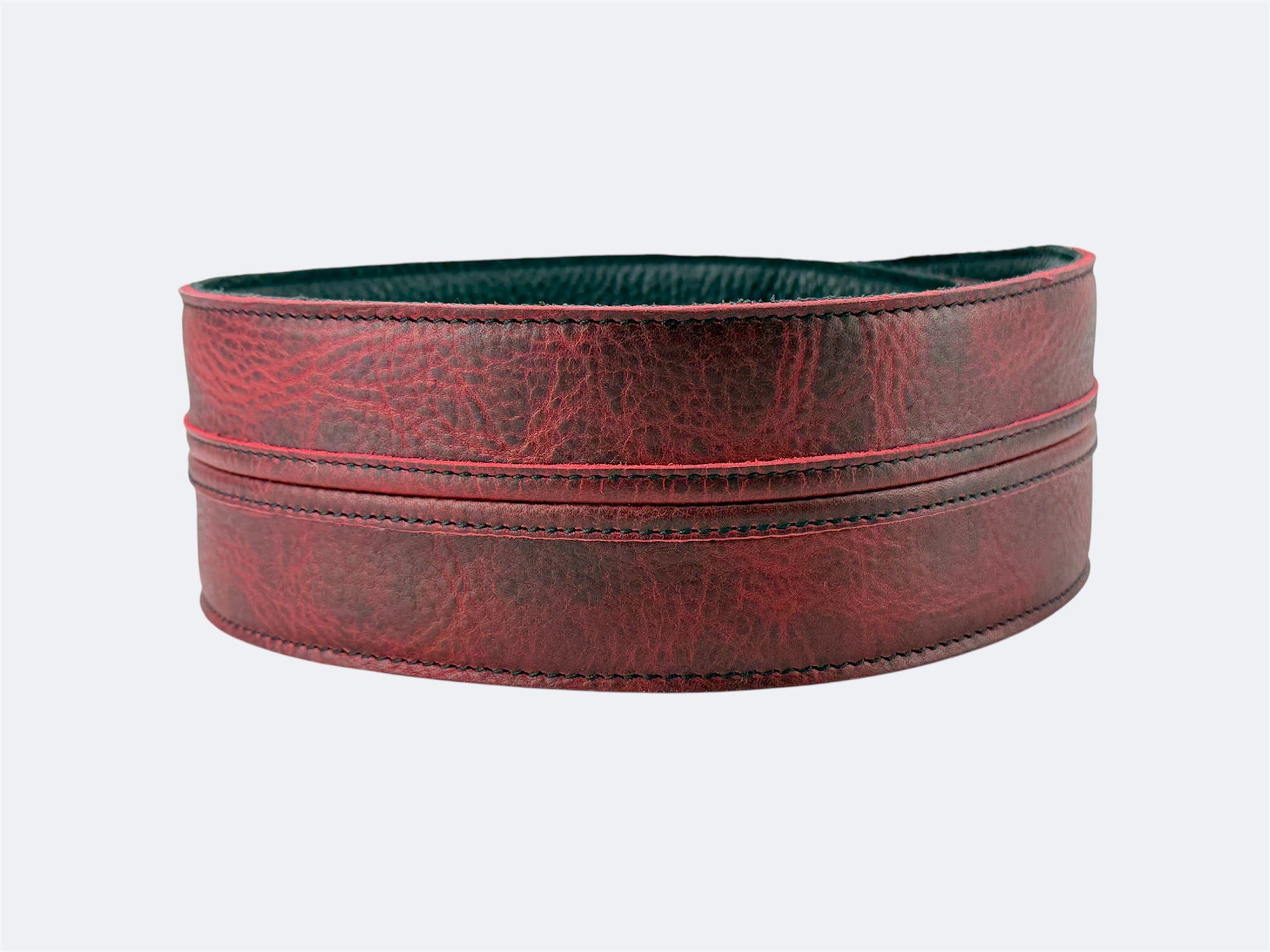 Straight Up - Canyon Rouge Leather Guitar Strap