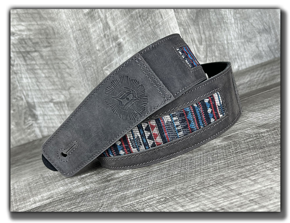 Americana - Aged Steel Leather Guitar Strap - Numbered Limited Edition
