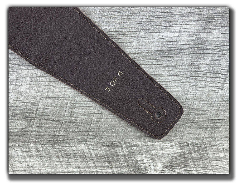 Americana - Whiskey Brown Leather Guitar Strap - Numbered Limited Edition