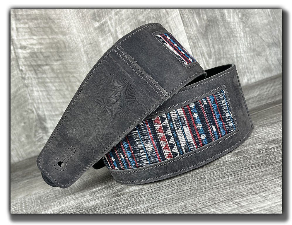Americana - Aged Steel Leather Guitar Strap - Numbered Limited Edition