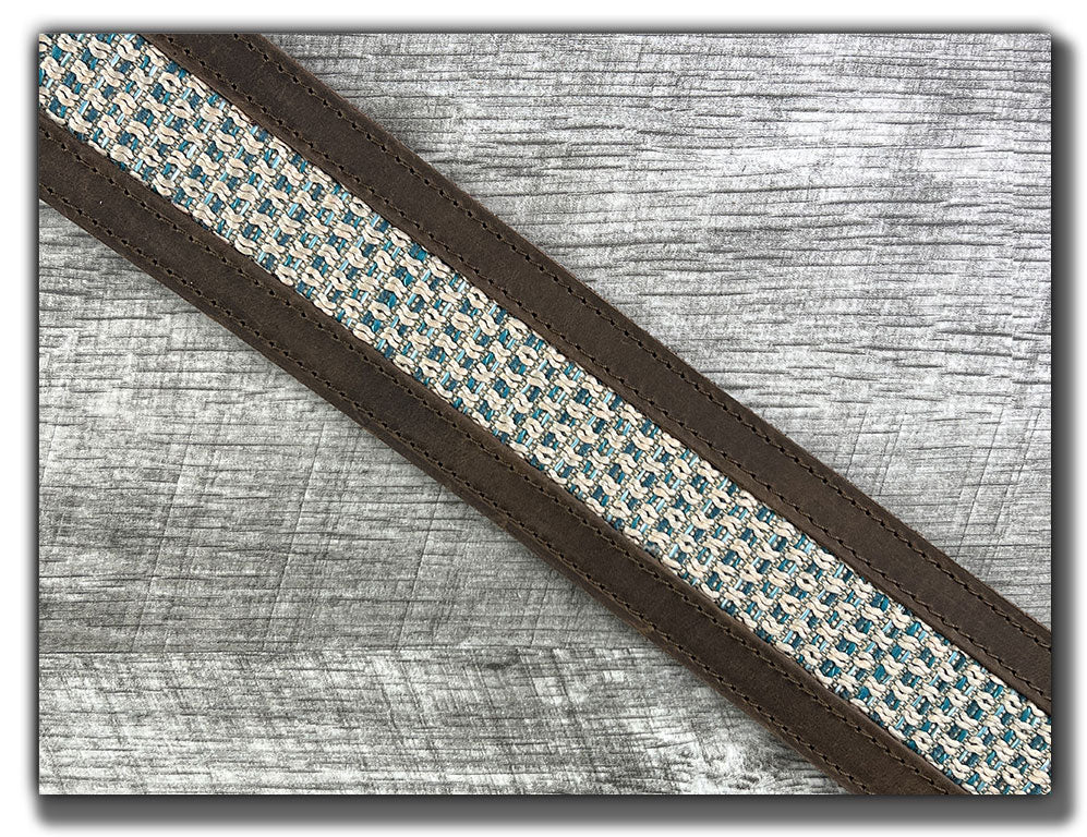 Aquarius - Whiskey Brown Leather Guitar Strap - Numbered Limited Edition