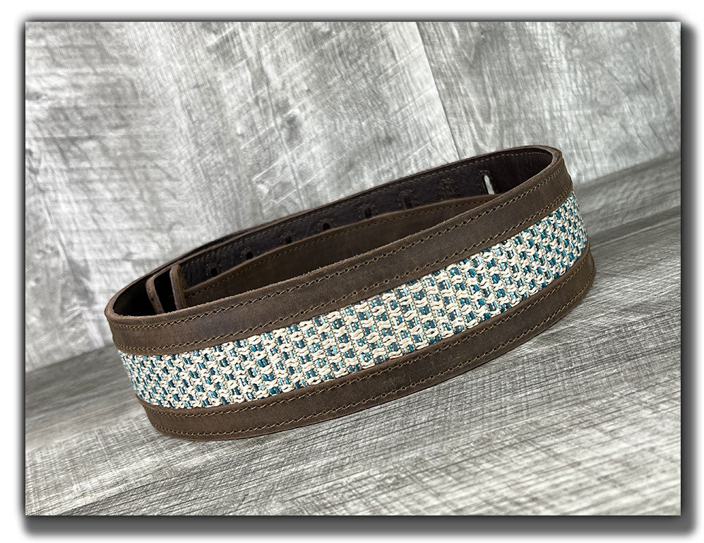 Aquarius - Whiskey Brown Leather Guitar Strap - Numbered Limited Edition