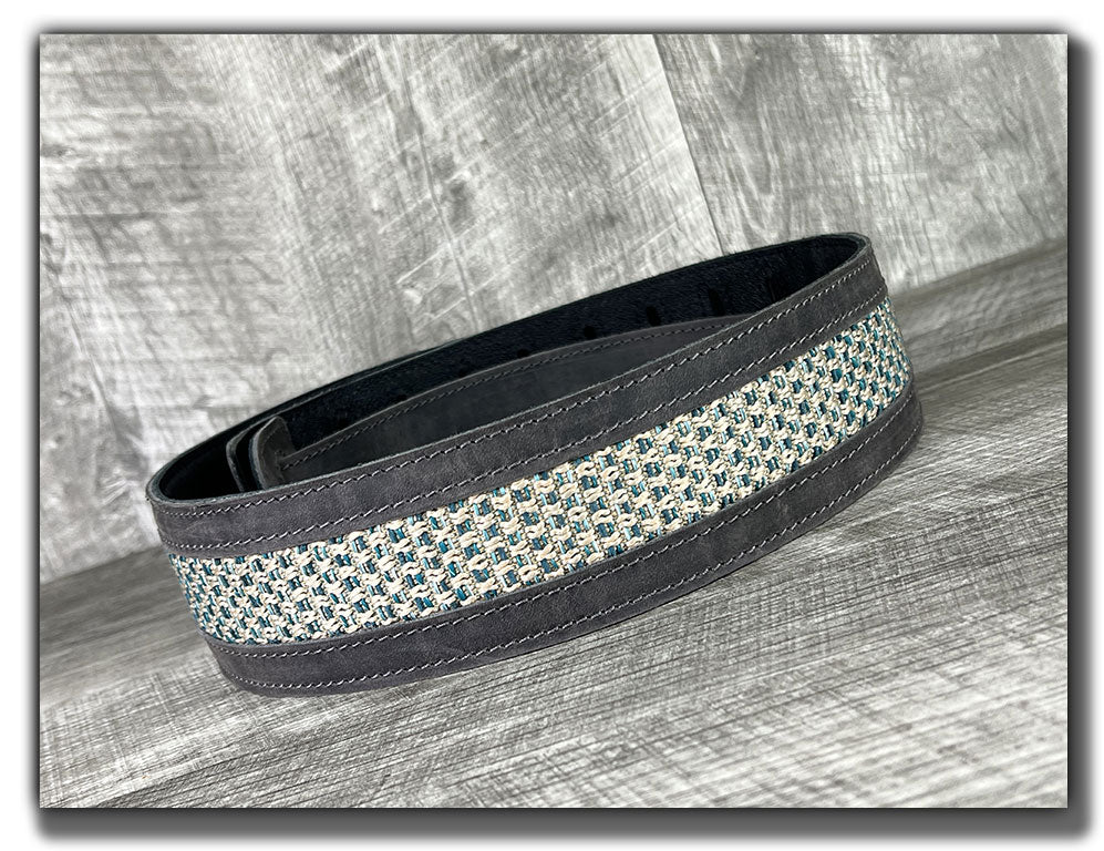 Aquarius - Aged Steel Leather Guitar Strap - Numbered Limited Edition