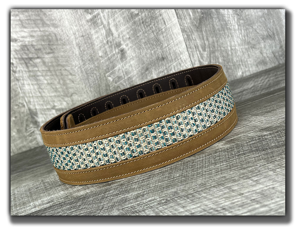 Aquarius - Tobacco Leather Guitar Strap - Numbered Limited Edition