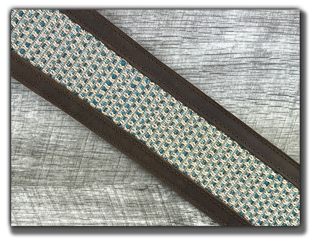Aquarius - Whiskey Brown Leather Guitar Strap - Numbered Limited Edition