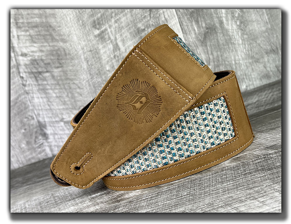 Aquarius - Tobacco Leather Guitar Strap - Numbered Limited Edition