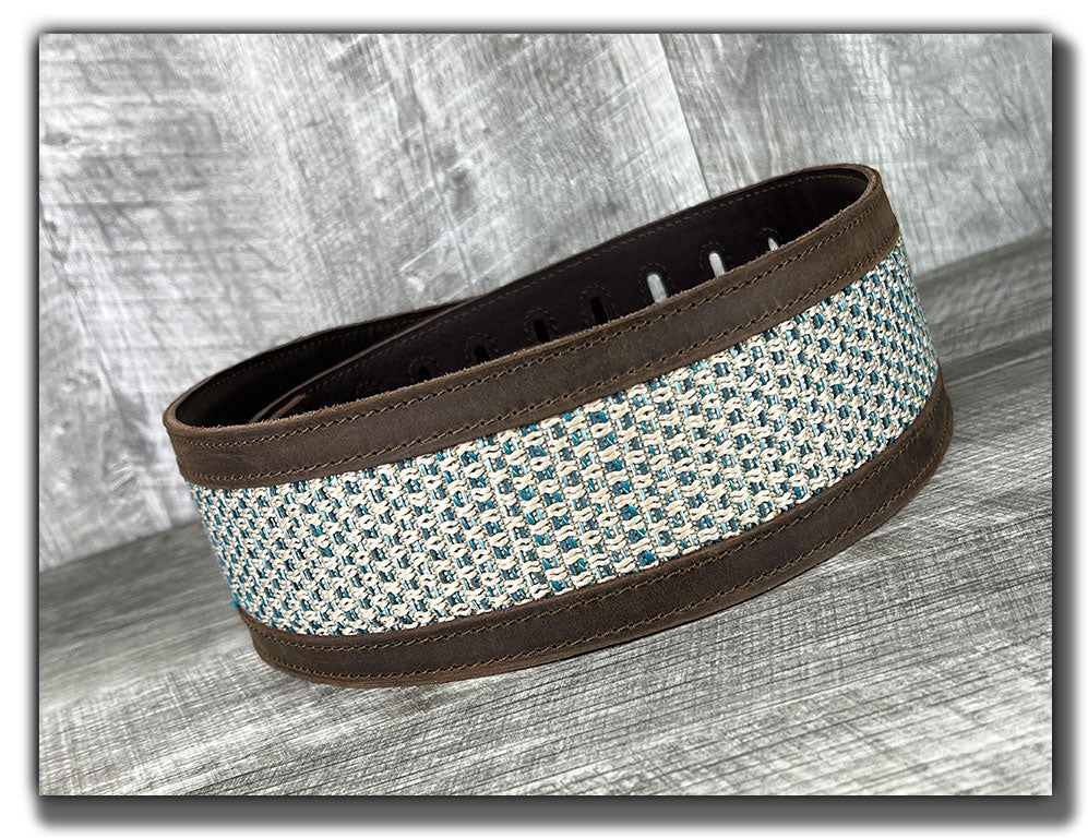 Aquarius - Whiskey Brown Leather Guitar Strap - Numbered Limited Edition