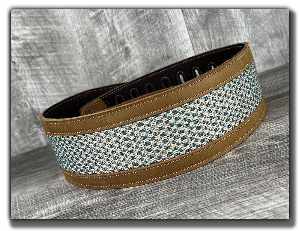 Aquarius - Tobacco Leather Guitar Strap - Numbered Limited Edition