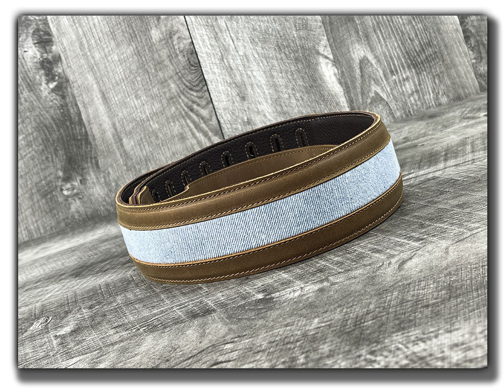 Denim - Tobacco Leather Guitar Strap - Numbered Limited Edition