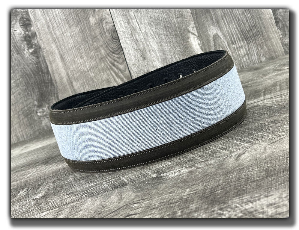 Denim - Aged Steel Leather Guitar Strap - Numbered Limited Edition