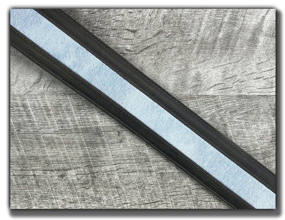 Denim - Aged Steel Leather Guitar Strap - Numbered Limited Edition