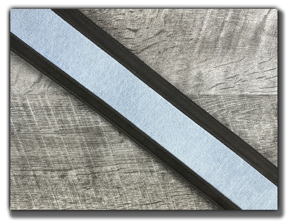 Denim - Aged Steel Leather Guitar Strap - Numbered Limited Edition