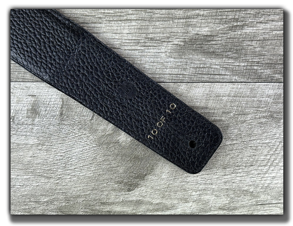 Frida - Espresso Veg Tan Leather Guitar Strap - Numbered Limited Edition