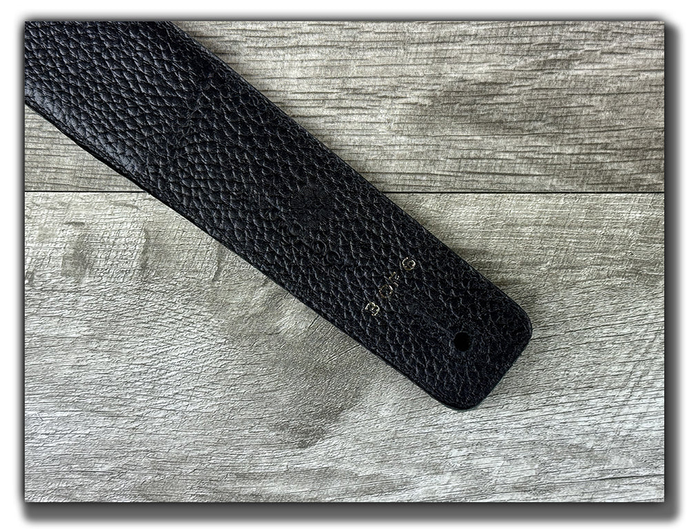Frida - Nightfern Green Veg Tan Leather Guitar Strap - Numbered Limited Edition