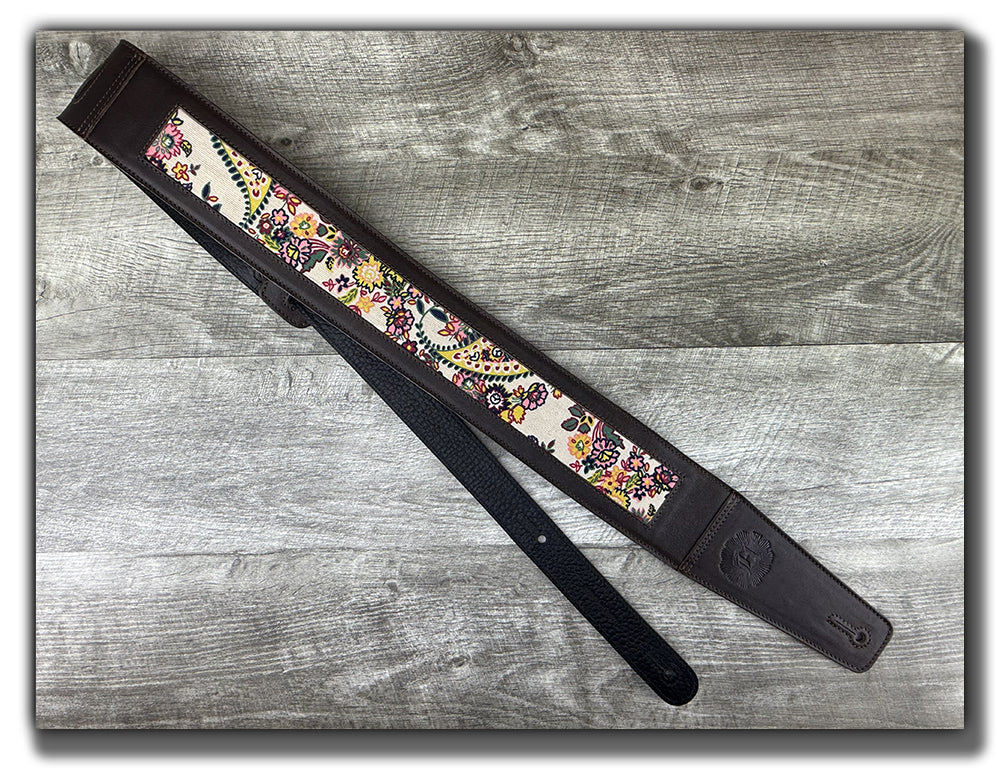 Frida - Espresso Veg Tan Leather Guitar Strap - Numbered Limited Edition
