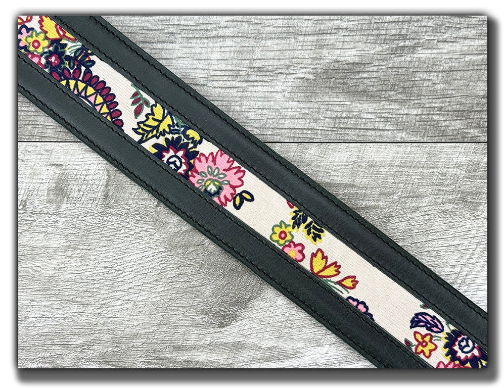 Frida - Nightfern Green Veg Tan Leather Guitar Strap - Numbered Limited Edition