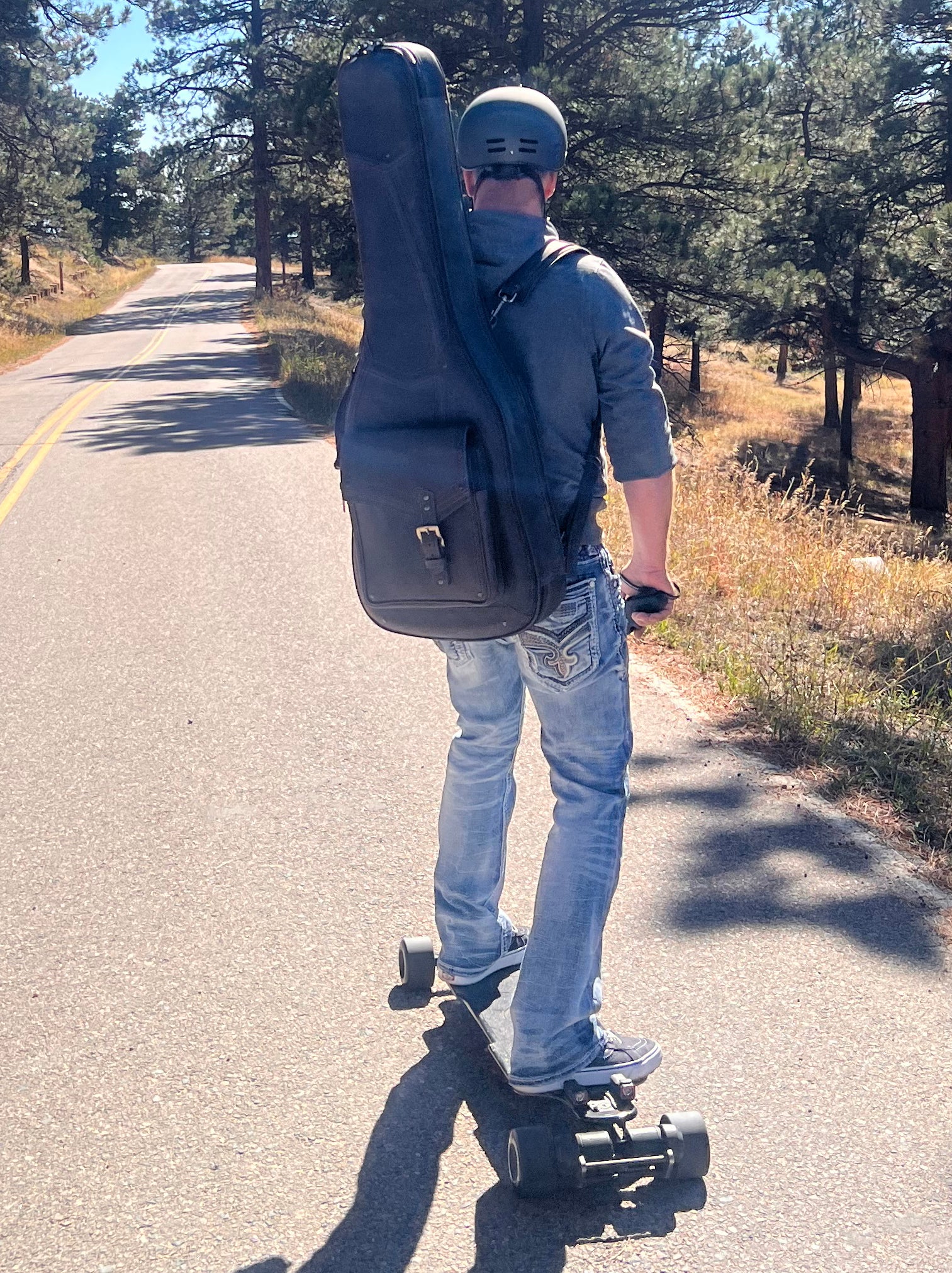 Leather Guitar Bag Backpack