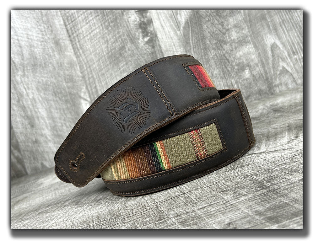 El Camino - Whiskey Brown / Saddle Leather Guitar Strap