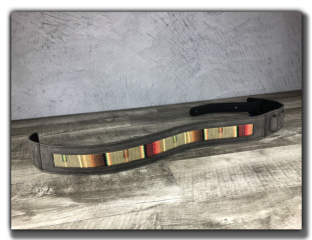 El Camino Aged Steel/Saddle Leather Guitar Strap
