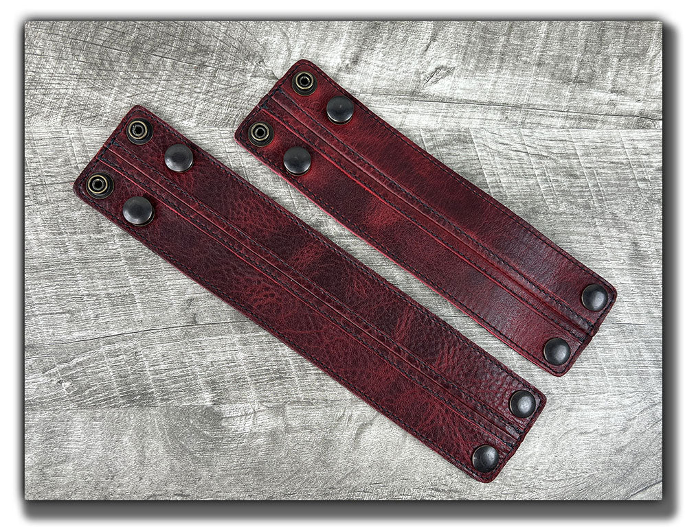 Straight Up - Canyon Rouge Leather Cuff