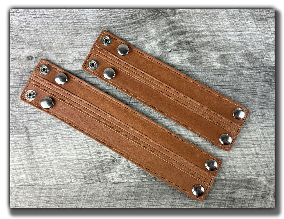 Straight Up - Pecan Leather Cuff