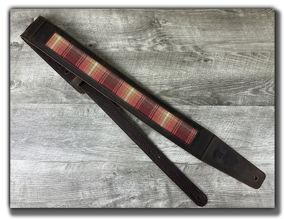 Flannel - Whiskey Brown Leather Guitar Strap - Numbered Limited Edition