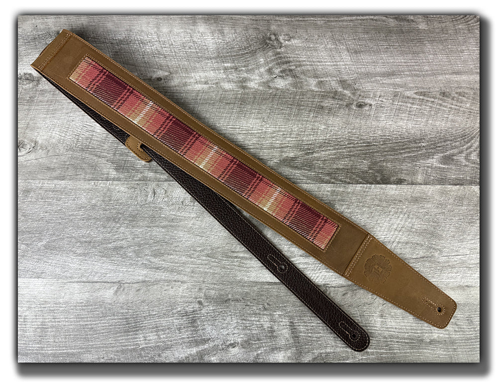 Flannel - Tobacco Leather Guitar Strap - Numbered Limited Edition