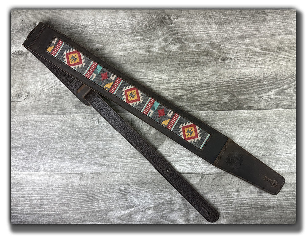 Thunderbird- Whiskey Brown Leather Guitar Strap - Numbered Limited Edition