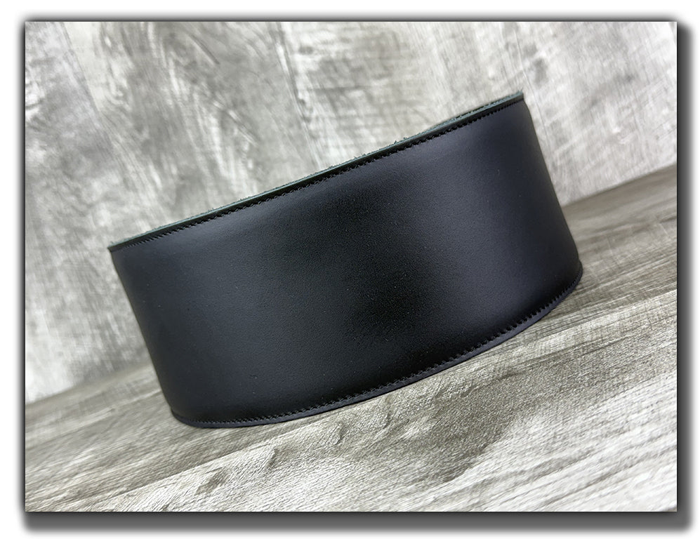 The Reticent - Carbon Black Leather Guitar Strap