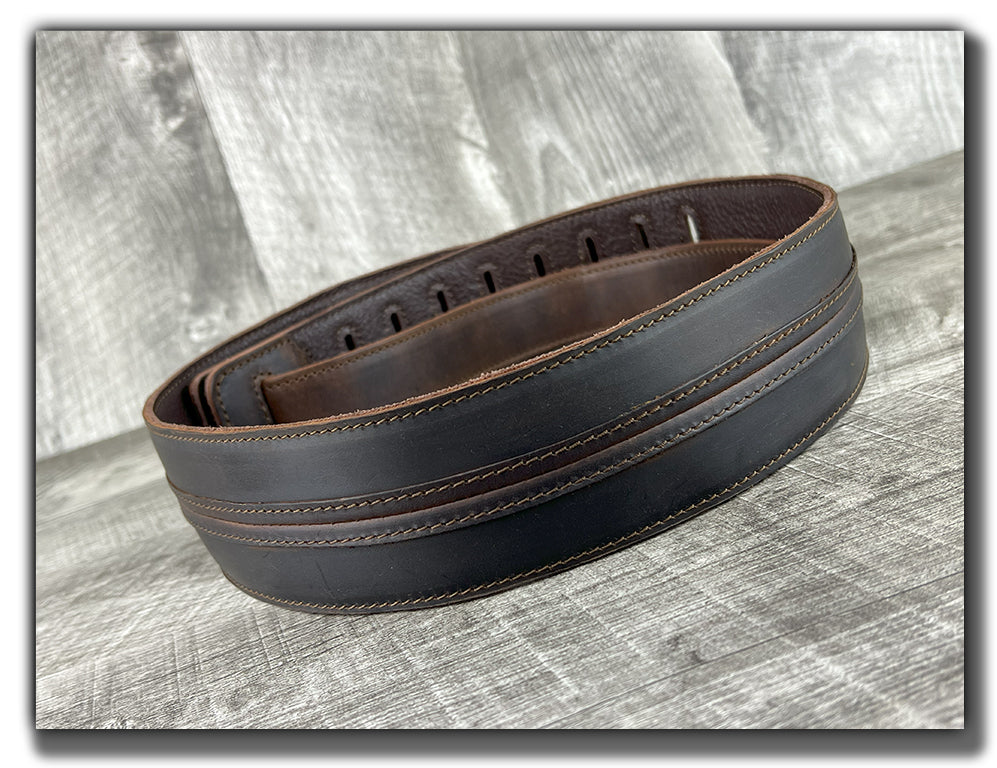 Straight Up - Whiskey Brown Leather Guitar Strap