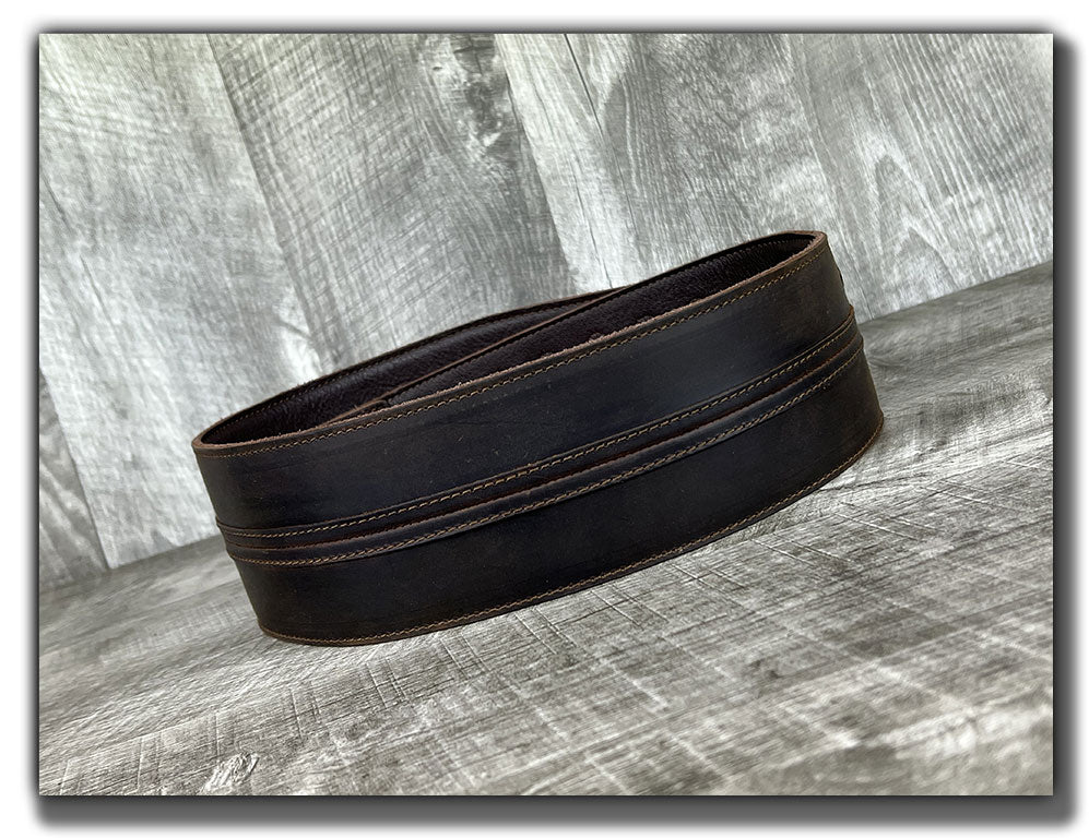 Straight Up - Whiskey Brown Leather Guitar Strap