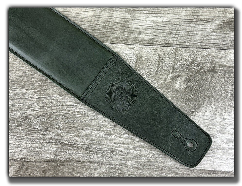 The Reticent - Nightfern Veg Tan Leather Guitar Strap
